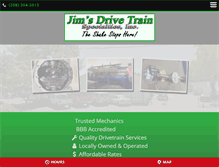 Tablet Screenshot of jimsdrivetrain.com